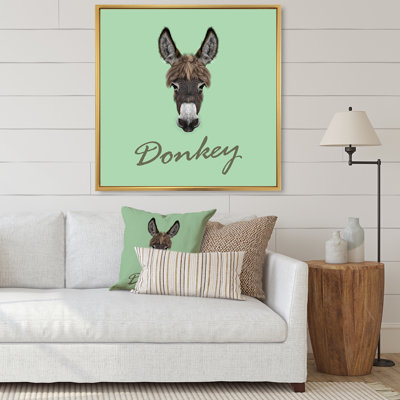 «Farm Donkey Portrait I», peinture sur toile