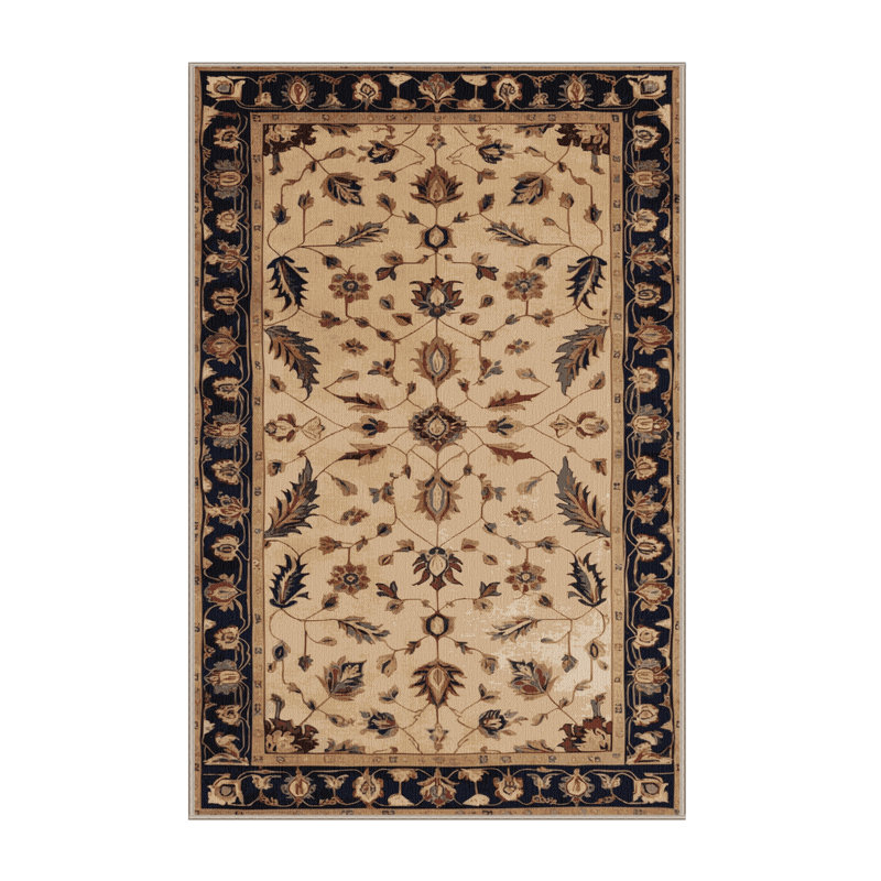 Machine Washable Persian Brown Area Rug, Rectangle 3' x 5'