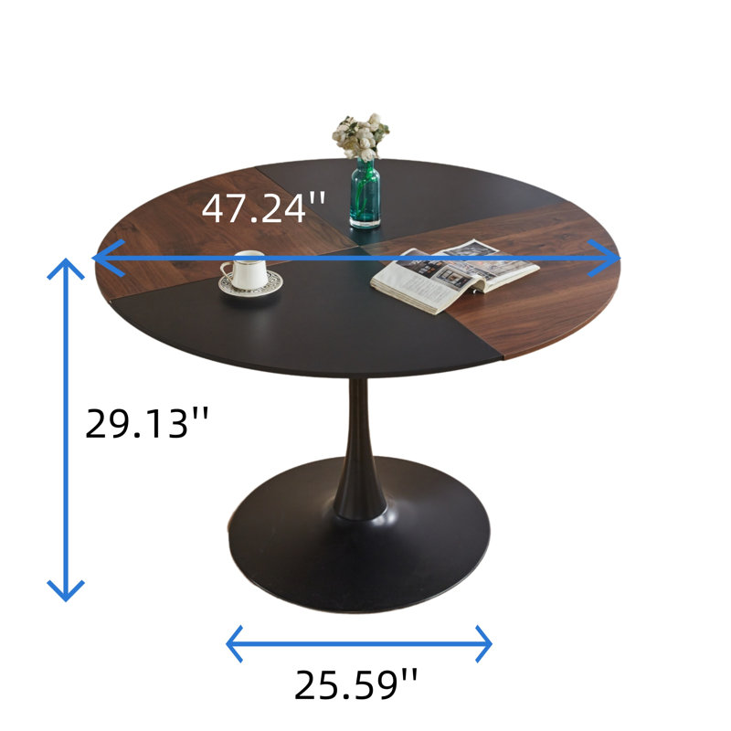 Table de salle à manger ronde 47,2 pouces