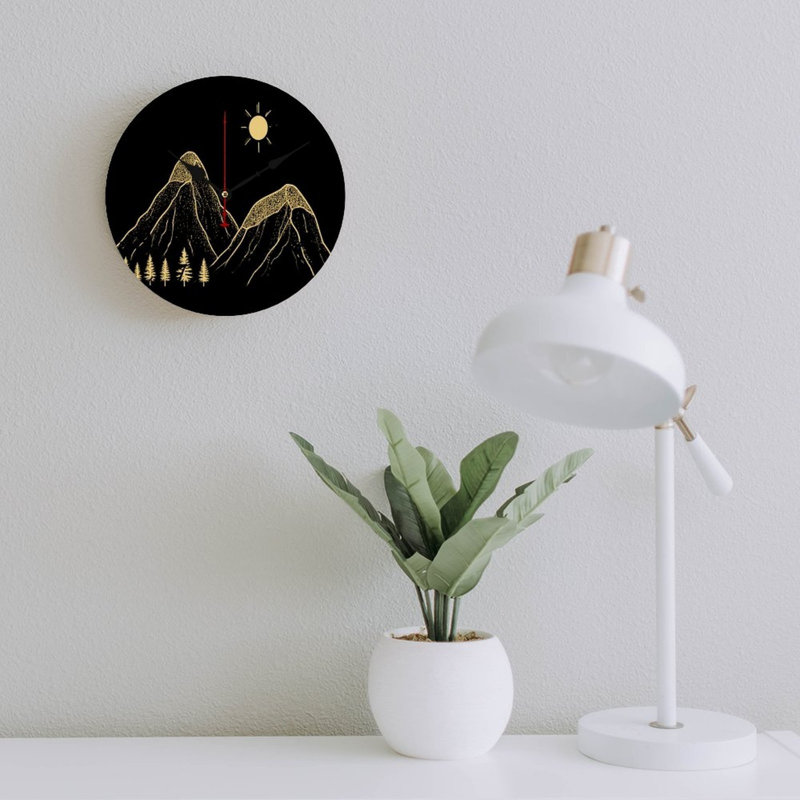 Horloge murale 12 po x 12 po multicolore