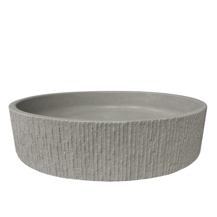 Trueform Concrete Groov 16'' Concrete Circular Bathroom Sink