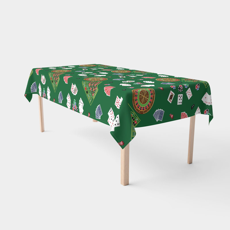 Fludd Casino Night Milliken Signature Tablecloth, 84" L x 60" W