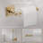 Gold Bathroom Towel Bar Set, 5 Piece Bathroom Hardware Accessory Set