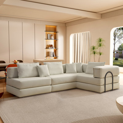 Oversized Upholstered Sectional Sofa Couch Set by Latitude Run