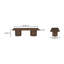 Table basse Gontran brun chaud