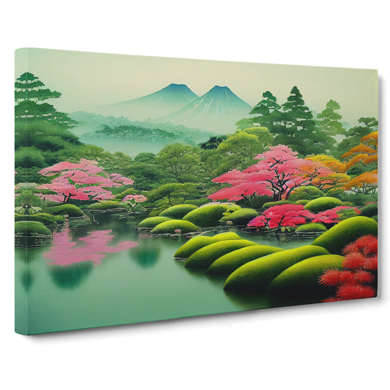Traditional Japanese Mountains Vol.4 - Wrapped Canvas, 35cm H x 50cm W x 3cm D