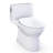 TOTO Redington One-Piece Elongated 1.28 GPF WASHLET+ and Auto Flush Ready Universal Height Toilet with CEFIONTECT and SS234 SoftClose Seat, Cotton White - MS672234CEFG#01