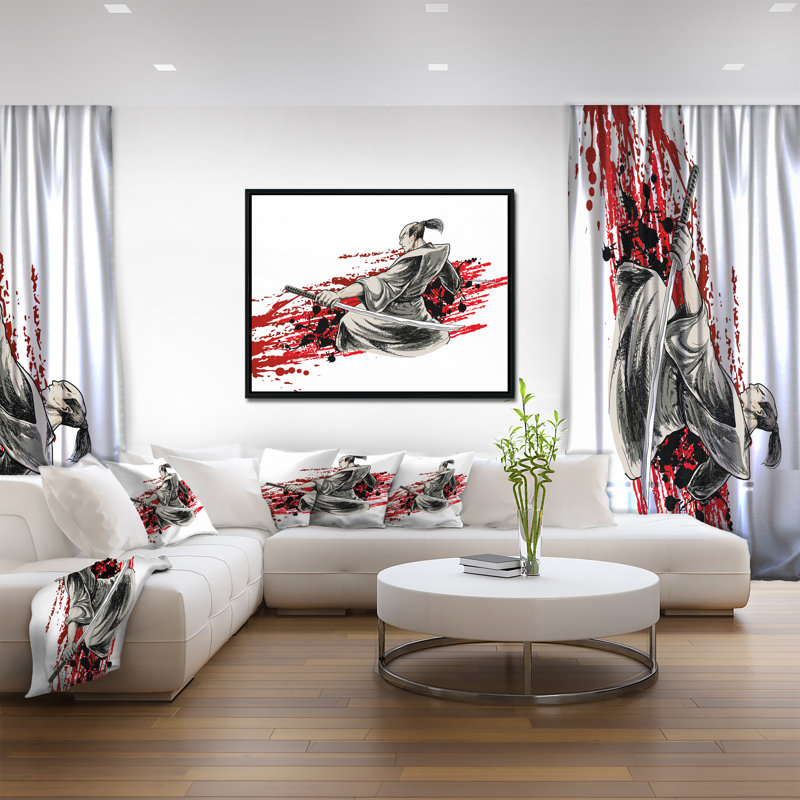 «Japon Warrior», reproduction d'impression sur toile tendue, H 12 po x l 20 po x P 1 po