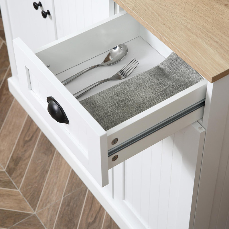 Armoire de rangement autoportante moderne avec comptoir pour four à micro-ondes