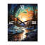 Aurora Borealis Aurora Spectacle IV - Horloge murale florale surdimensionnée-99630389