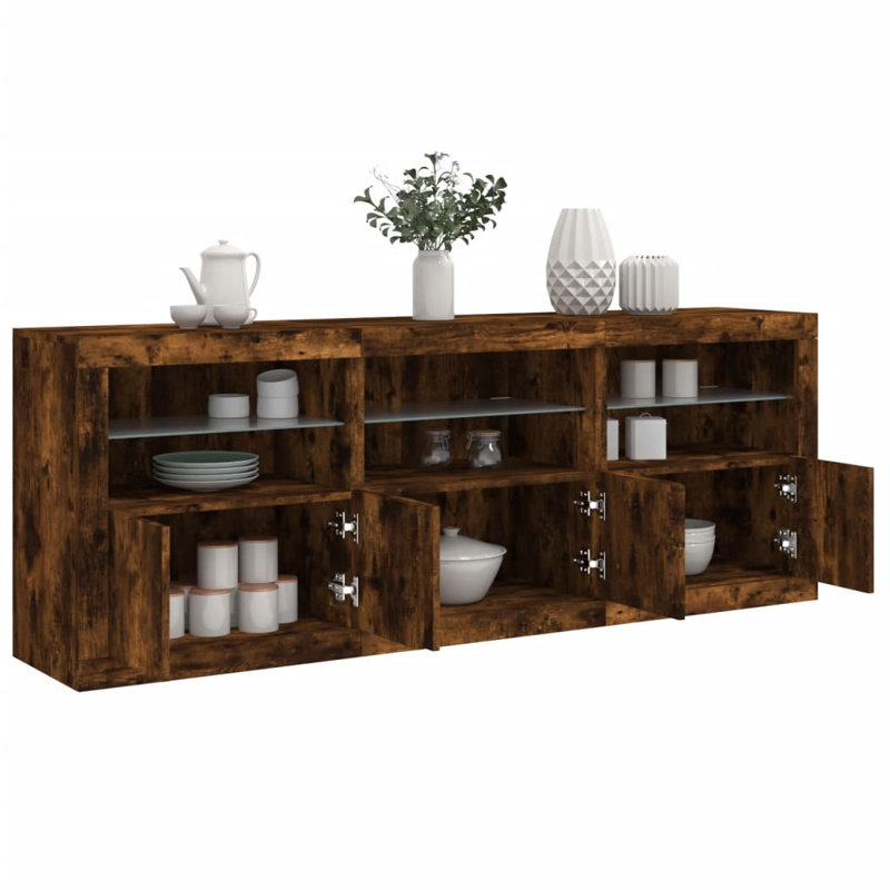 Barzykin 181.5cm Sideboard, Smoked Oak