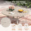Ensemble de salle à manger de patio rond avec table de salle à manger en métal 60 po et 8 chaises empilables en PVC-coated polyester-106890658
