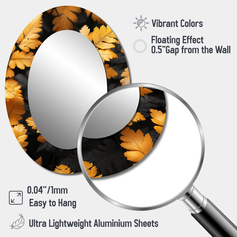 Miroir mural ovale sur fond gris, 40 po x 30 po