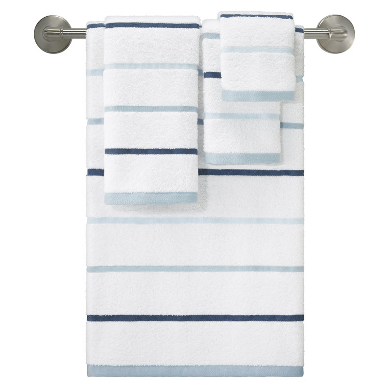 Ensemble de serviettes 4 pièces Izod, Bleu, Ensemble de serviettes 4 pièces