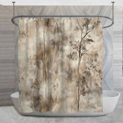 Rideau de douche Silhouette - Décoration de salle de bain Nature 14176