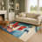 Premium Machine Washable Dockside AMF1807 Happy Santa Rug-687365045