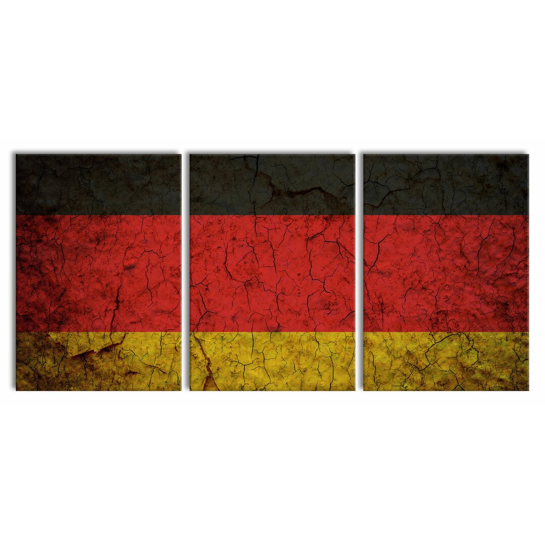 3-tlg. Leinwandbilder-Set German Flag