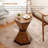 Farmhouse Rustic Hexagonal Accent End Table