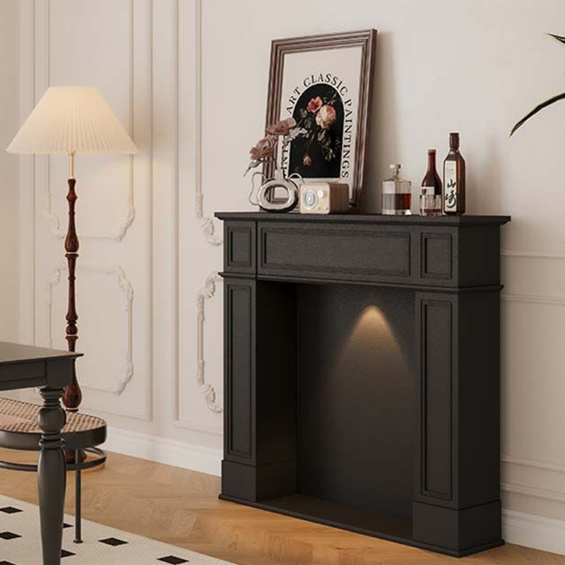 White Manufactured Wood Electric Fireplace, White
