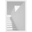 White Washed Stairs 1 B' Framed Graphic Art Print on Glass