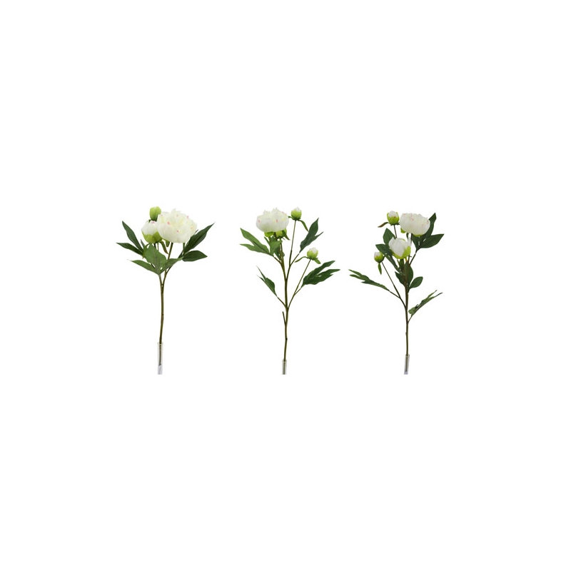 Artificial Cream Peony Stems