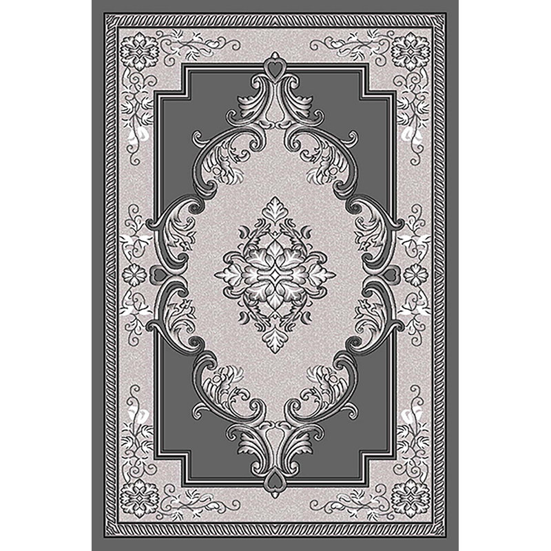 Tapis oriental gris / gris Ramsel, Rectangle 4 pi x 5 pi 3 po