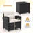 3 Pcs Patio Furniture Set With Tempered Glass Coffee Table Washable Cushions-1476673472