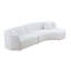 Ensemble de canapé de luxe 2 pièces avec canapé courbé et méridienne, canapé modulaire faisant face à la droite, canapé Boucle-1902386389