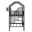 Lit mezzanine en métal avec toit et boîte de rangement-1958357966