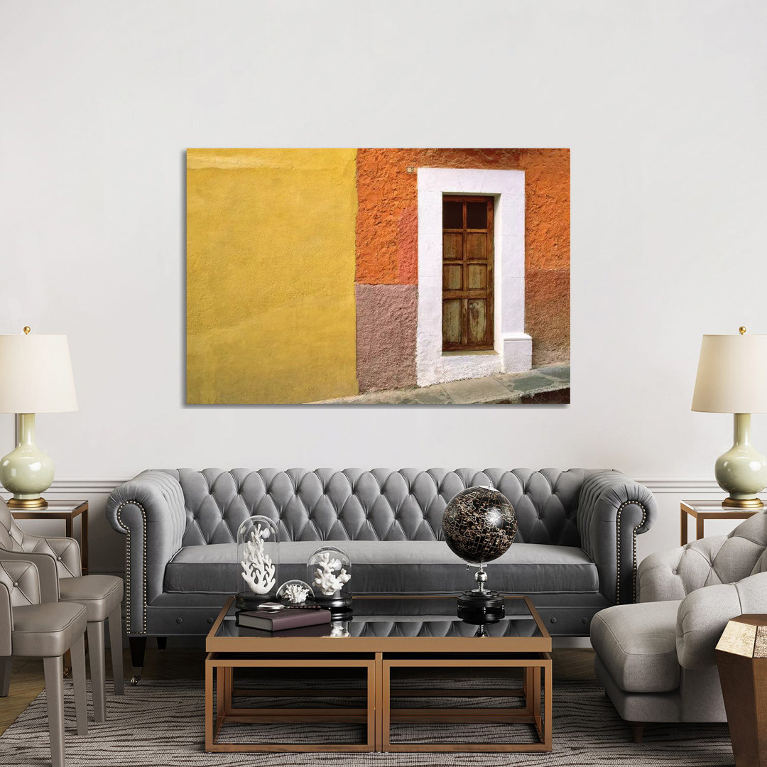 Mexico, San Miguel De Allende. Door And House Exterior. by Jaynes Gallery - Wrapped Canvas Gallery-Wrapped Canvas Giclée
