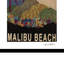 «Vintage Fashion Malibu Beach», reproduction encadrée