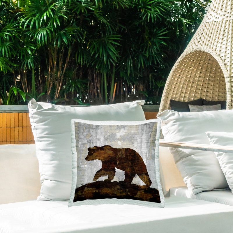 Coussin Rustic Brown Bear