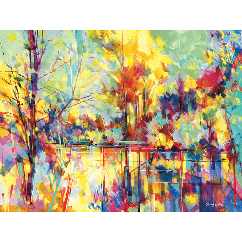 Lake Near Cinderford by Scott Naismith - Wrapped Canvas Painting, 60 cm H x 80 cm W