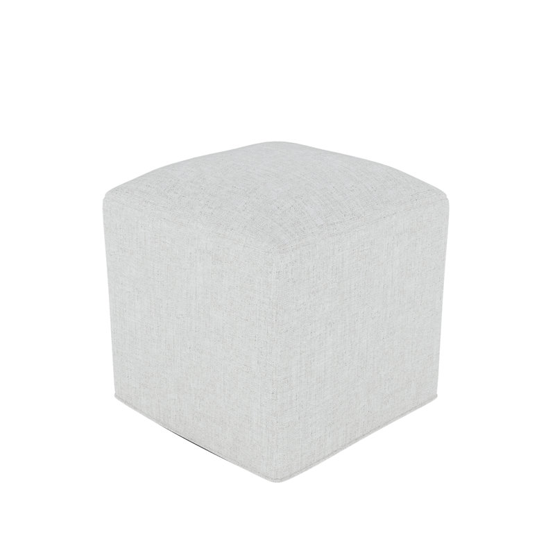 Cube rembourré Praia Sunbrella®, Tissu blanc Sunbrella®