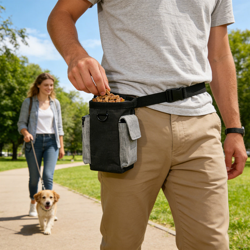 Sac de taille ajustable pour chien, noir, Noir