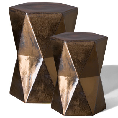 Zirke Ceramic Accent Stool