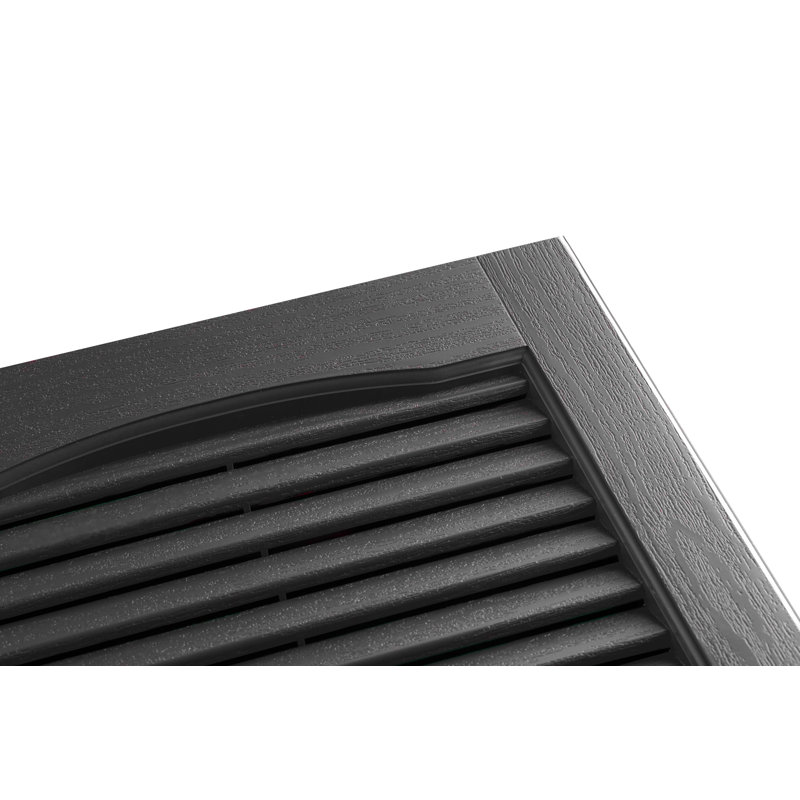 Volet cathédrale à persiennes standard, 31 po, Gris, 12 po