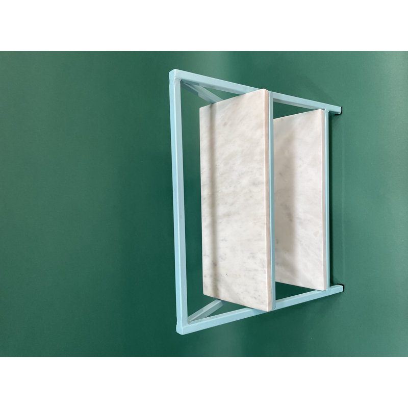 Brodie-Gael Marble Tiered Stand, Iced Blue