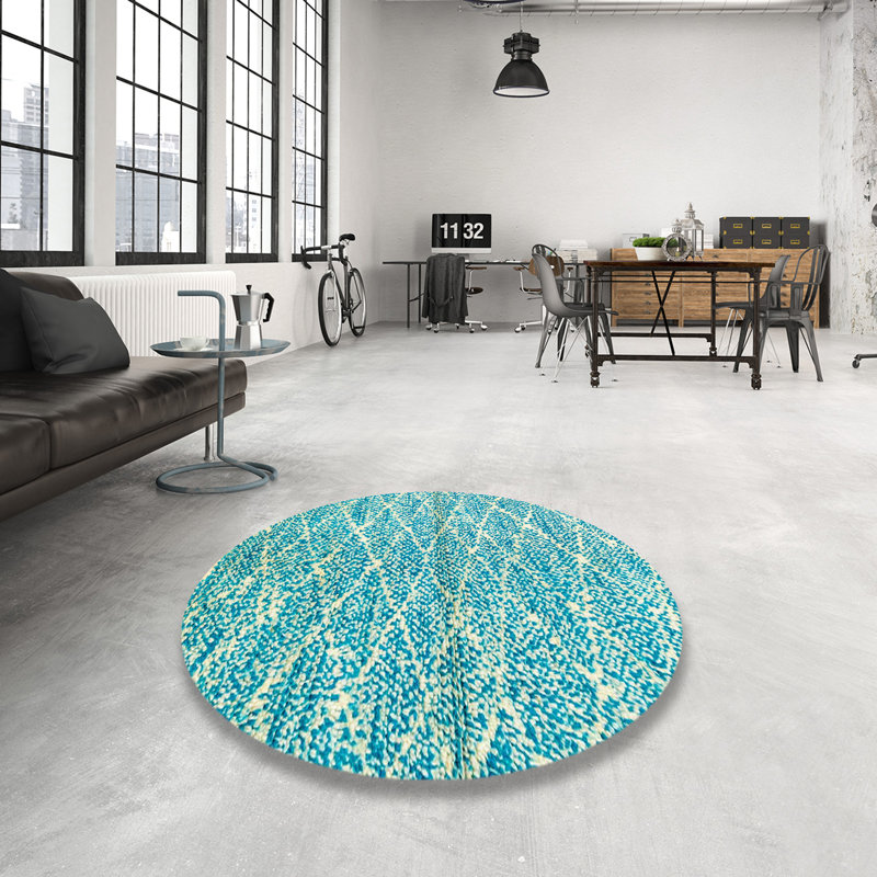 Abstract Indoor Rug, Round 6'