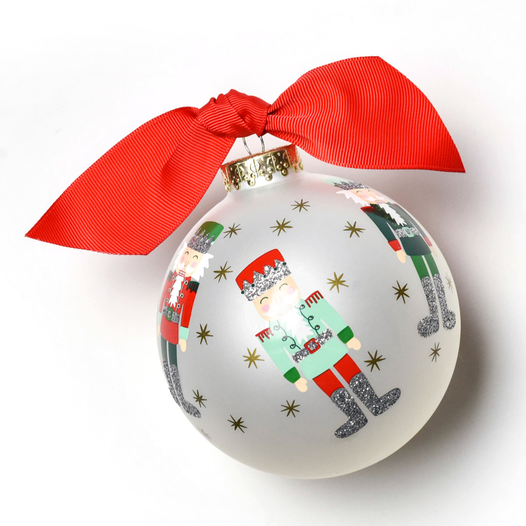 Nutcracker Glass Ball Ornament Coton Colors by Laura Johnson