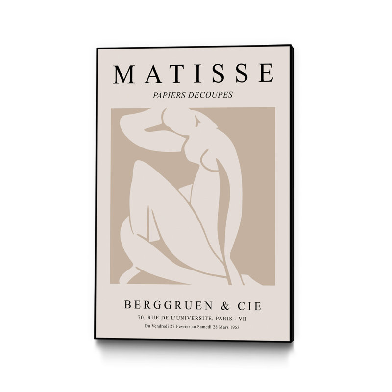 «Nude Silhouette, Beige», toile encadrée