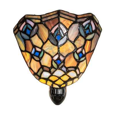 5.5" Wide Tiffany Peacock Feather Night Light
