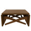 Table basse Transformer, table 2 en 1, table de salle à manger extensible, bois naturel, hauteur variable