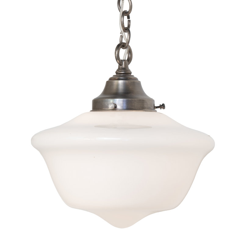 Markeyta 1 - Light Antique Nickel Schoolhouse Pendant