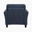 Chaise d'appoint moderne et contemporaine Emilio de 37 po avec revêtement en chenille, pieds exposés, ressorts en mousse-113768335