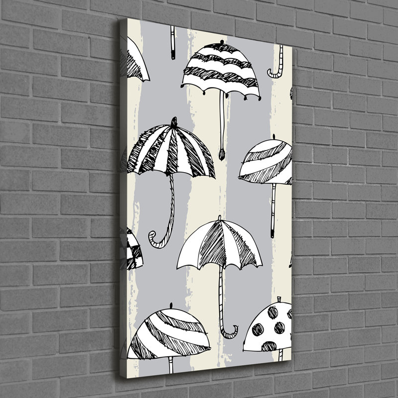Umbrellas - Wrapped Canvas Print, 120cm H x 60cm W