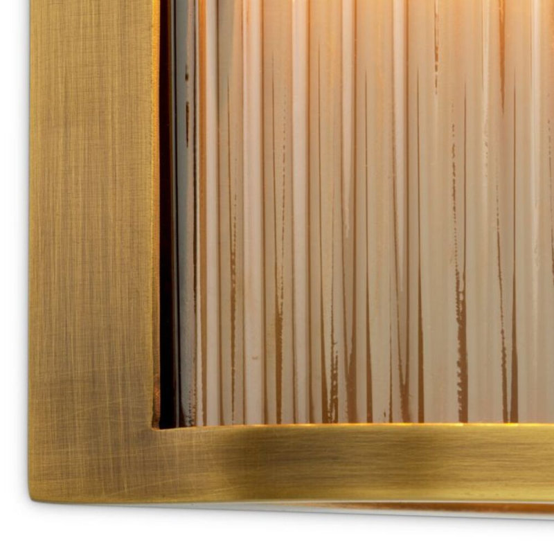 CDJ Wall Lamp Andromeda smoke glass, Antique Brass