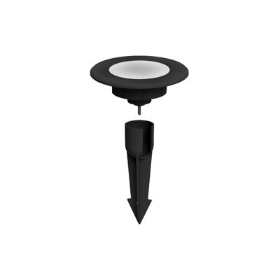 Low Voltage Outdoor Deck Lighting, In Ground Well Lights, 12-15V, 150 Lumens, 3000K, Landscape Well Light - Black