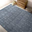 Jakat Wool Damask Area Rug in Blue-106954073