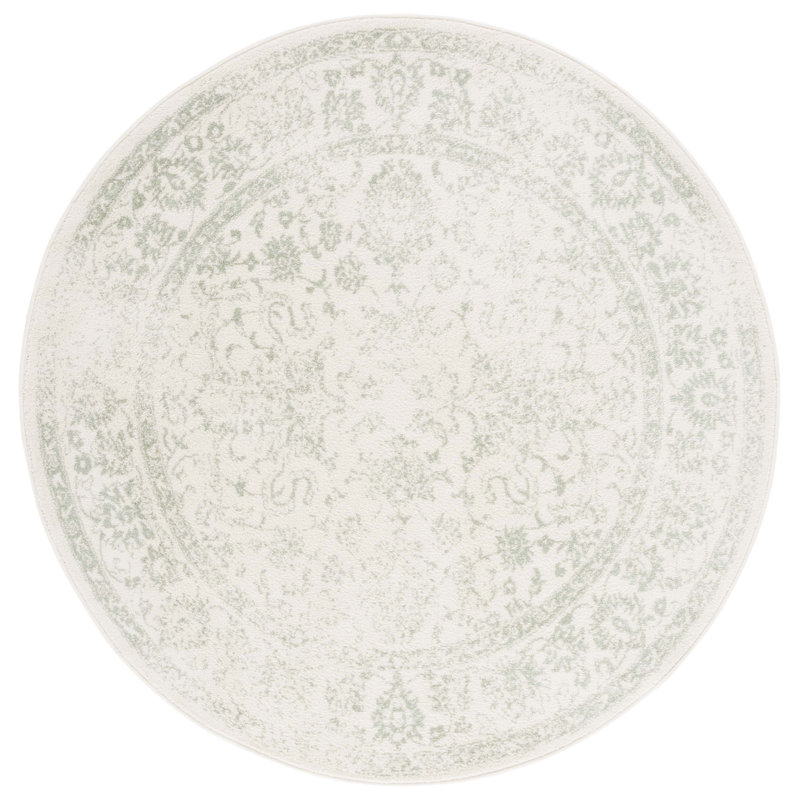 Jacquelyn Floral Area Rug, Round 183 cm